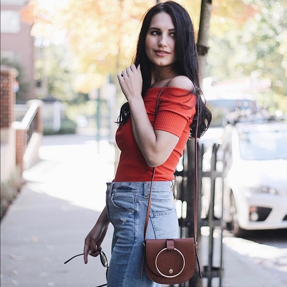 ARITZIA Wilfred red ribbed top - Picture 2 of 4